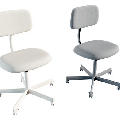 现代布艺办公椅转椅3D模型