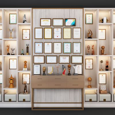 现代奖杯展示柜