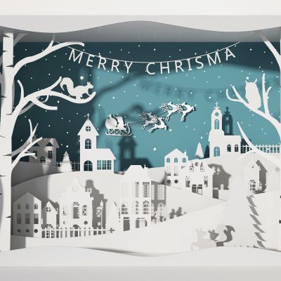 现代白色剪影摆件