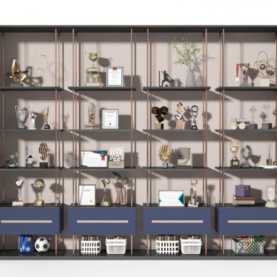 现代奖杯装饰柜