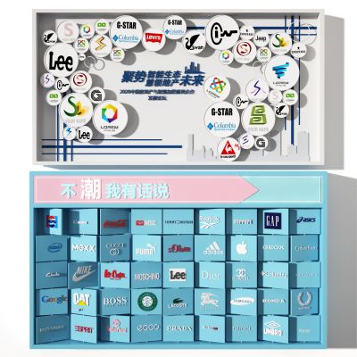 现代装饰墙合影