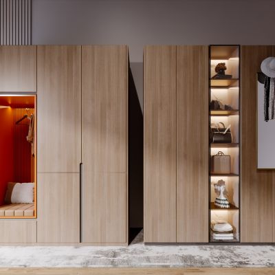 北欧现代简约实木衣柜