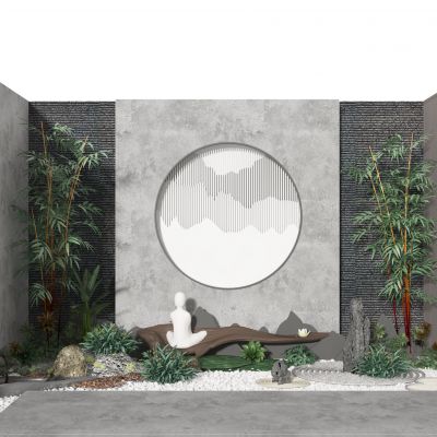 现代植物堆背景