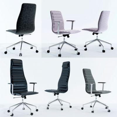 现代职员办公椅3D模型