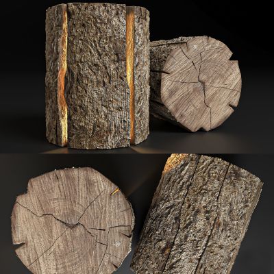 现代木头边几凳子