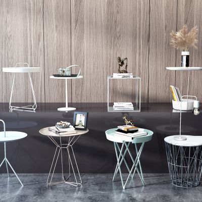 现代简易圆形边几