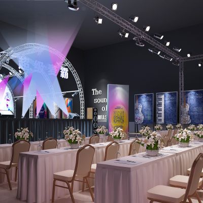 现代弧形歌唱表演舞台