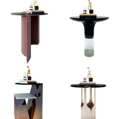 现代轻奢圆几边几组合