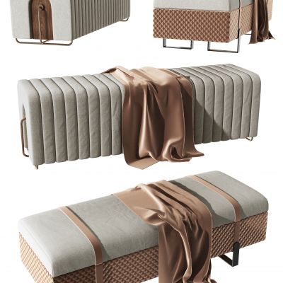 现代布艺床尾凳脚踏