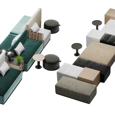 现代沙发,公共座椅