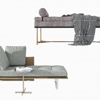 现代布艺床尾凳贵妃椅