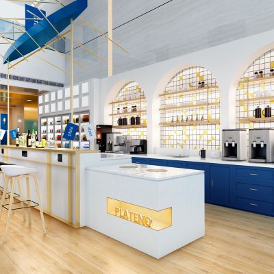 现代公司茶水间休息区