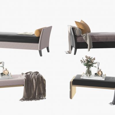 现代布艺床尾凳脚踏