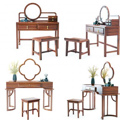 新中式实木梳妆台