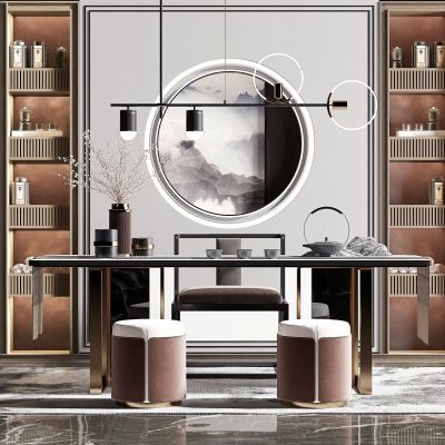 新中式轻奢茶桌椅