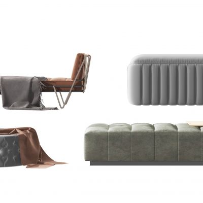 现代绒布脚榻