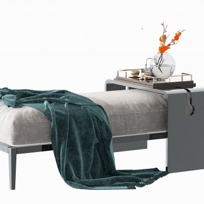 新中式布艺床尾凳脚踏