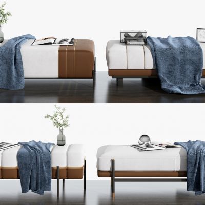 现代布艺脚踏床尾凳