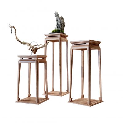 新中式高脚花几花架