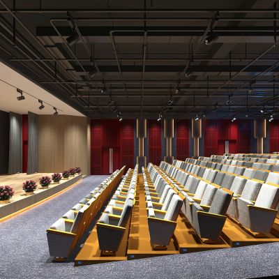 新中式剧院3D模型