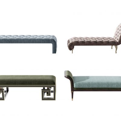 美式欧式布艺床尾凳踏