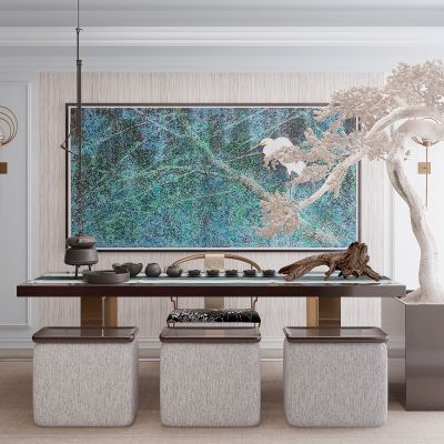 新中式轻奢茶桌椅