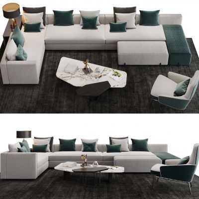 现代沙发茶几组合