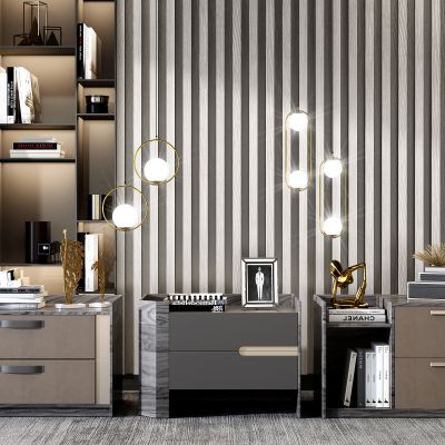 现代方形床头柜