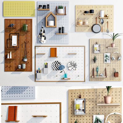 北歐洞洞板壁掛置物架