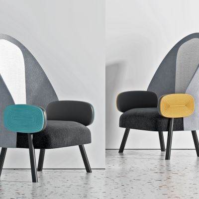 现代布艺休闲椅