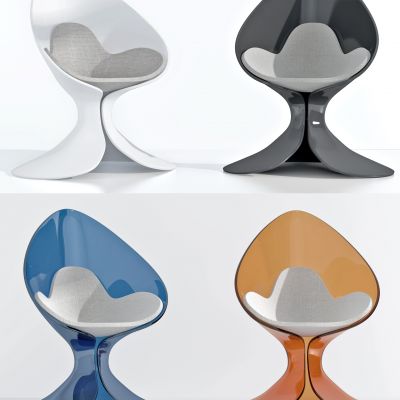 后现代亚克力时尚休闲椅蛋壳椅