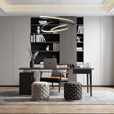 现代简约书房