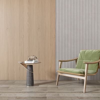 现代绒布休闲椅