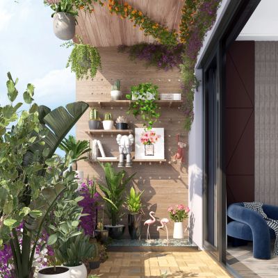 现代阳台花园