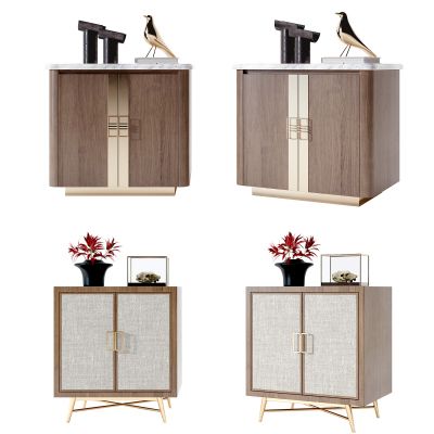 新中式方形床头柜