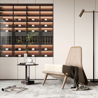 北欧原木休闲椅