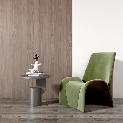 现代绒布休闲椅