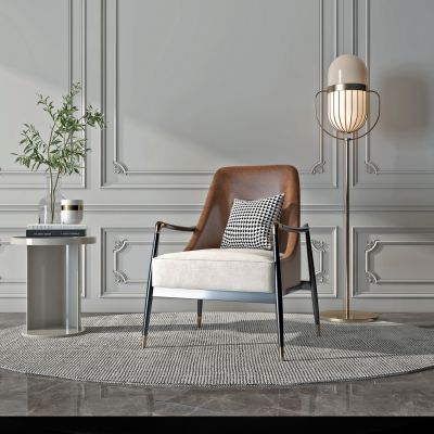 现代皮革休闲椅