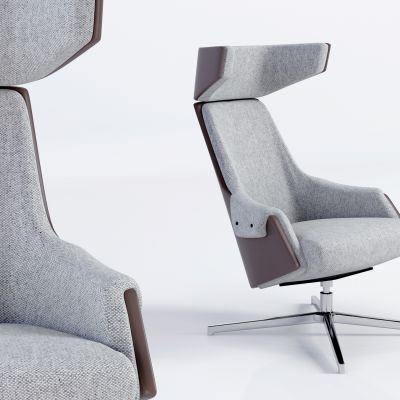 现代布艺休闲椅