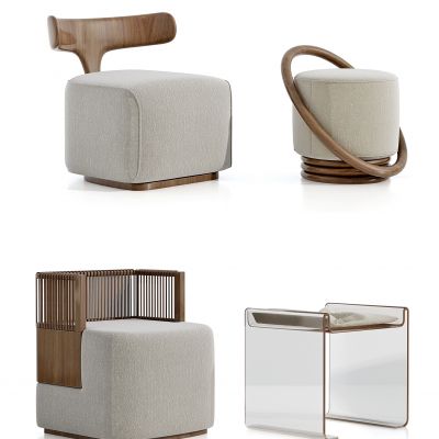 现代布艺沙发凳