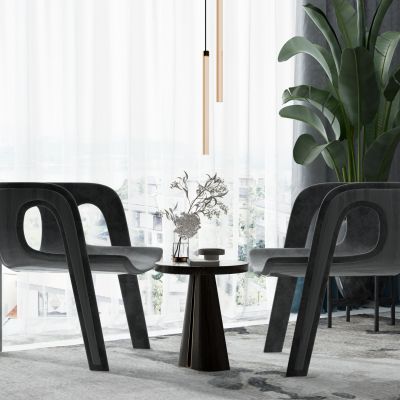 现代布艺休闲椅角几