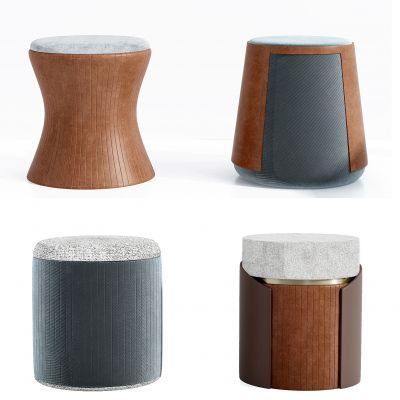 现代布艺沙发凳圆凳