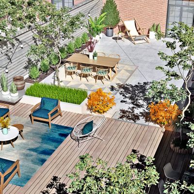 现代别墅景观庭院花园