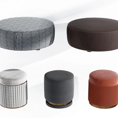 现代布艺皮革圆凳坐墩
