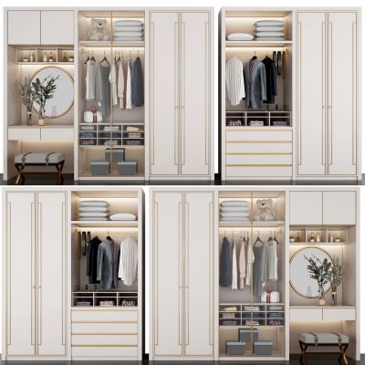 现代轻奢多功能衣柜