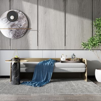 现代布艺床尾凳