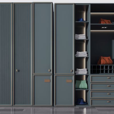 现代多功能烤漆衣柜