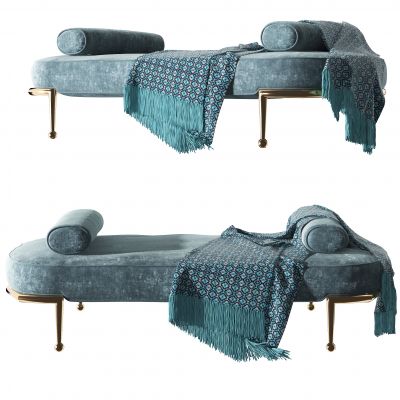 现代金属布艺脚踏