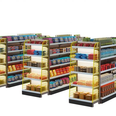 现代超市食品货架