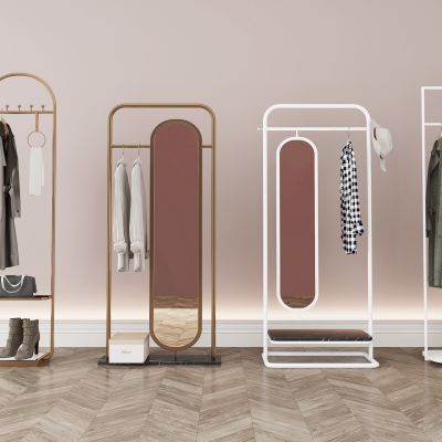 现代挂衣架穿衣镜